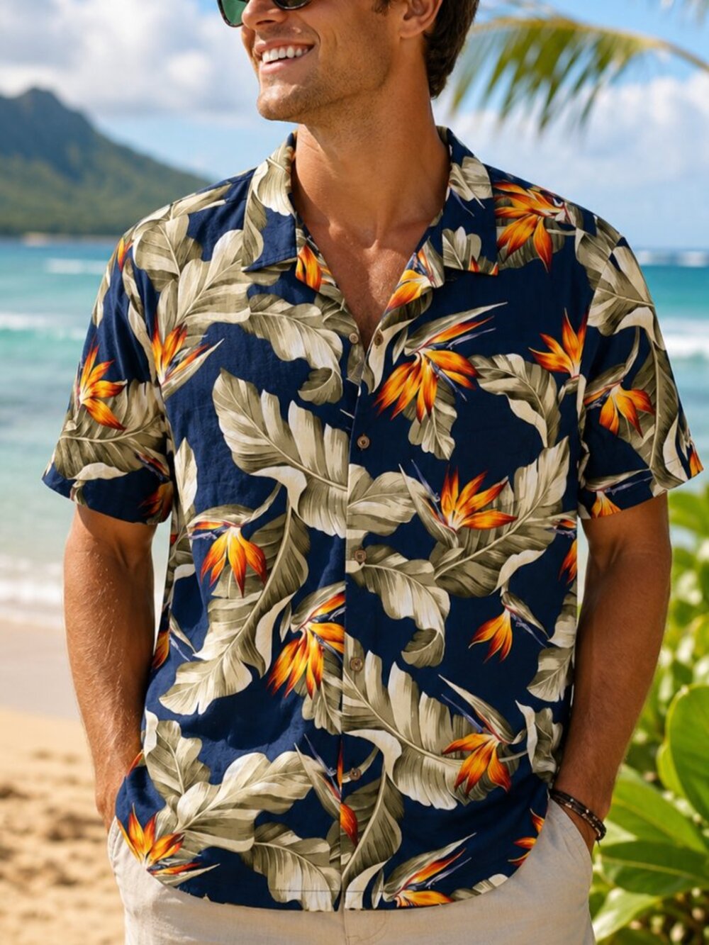 VTG Kai Nani aloha Hawaiian shirt 2XL Cotton USA